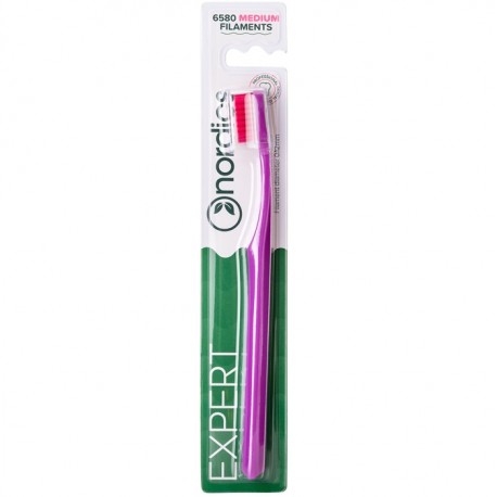 Periuta de dinti Expert Curve 6580 filamente, medie, mov Nordics Oral Care