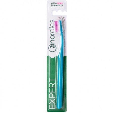 Periuta de dinti Expert Curve 6580 filamente, moale, turcoaz Nordics Oral Care