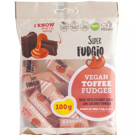 Caramele bio toffee (aroma clasica de caramel) 100g Super Fudgio