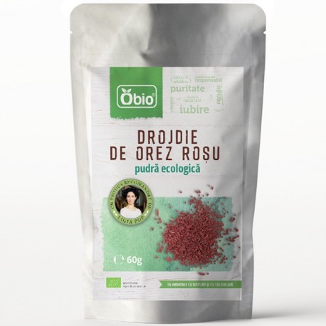 Drojdie de orez rosu pudra bio 60g Obio