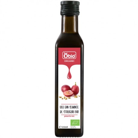 Ulei din seminte de struguri bio, presat la rece 250ml Obio