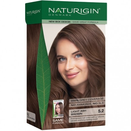 Vopsea de par naturala, permanenta Nr 5.2 Light Ash Brown 115 ml Naturigin