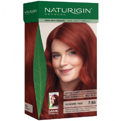 Vopsea de par naturala, permanenta 7.55 Roscat Intens 115ml Naturigin