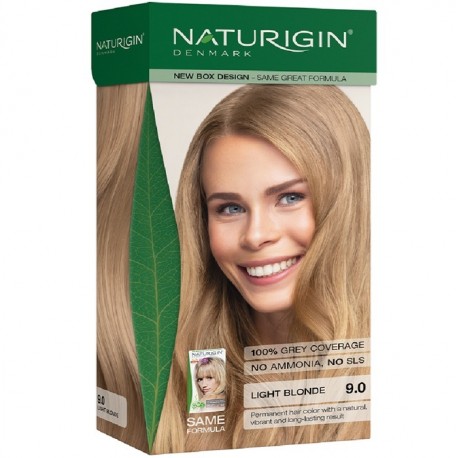 Vopsea de par naturala, permanenta 9.0 Blond Natural Deschis 115ml Naturigin