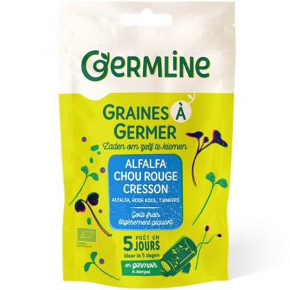 Mix alfalfa, creson si varza rosie bio pentru germinat 200g Germline