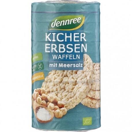 Rondele din naut si orez bio cu sare, fara gluten 100g Dennree