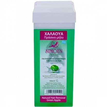 Roll on ceara naturala de zahar pentru epilat, aroma mar verde 100g Simoun