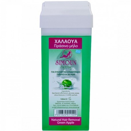 Roll on ceara naturala de zahar pentru epilat, aroma mar verde 100g Simoun