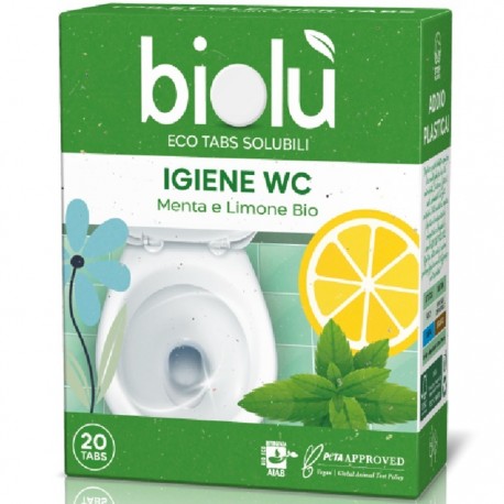 Tablete pt toaleta cu menta si lamaie bio 20 bucati Biolu