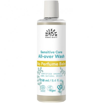 Gel de dus si sampon fara parfum pentru copii 250ml Urtekram