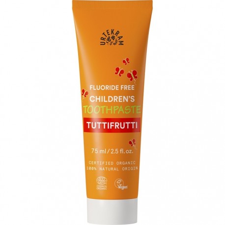 Pasta de dinti pentru copii cu fructe, fara fluor 75ml Urtekram