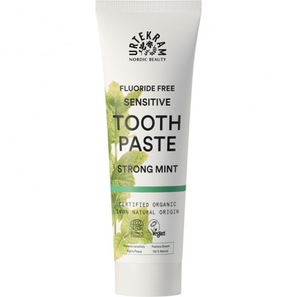 Pasta de dinti sensitiv cu menta, fara fluor 75ml Urtekram