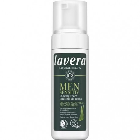 Spuma de ras sensitiv cu aloe vera bio si mesteacan bio 150ml Lavera