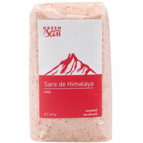 Sare roz de Himalaya fina, neiodata, nerafinata 500g Green Bliss