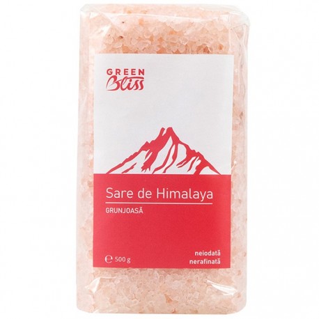Sare roz de Himalaya grunjoasa, neiodata, nerafinata 500g Green Bliss