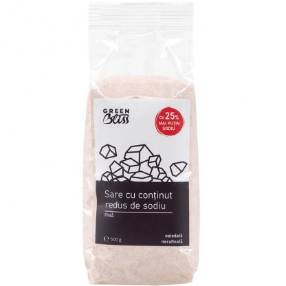 Sare cu continut redus de sodiu fina 500g Green Bliss