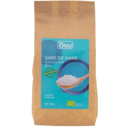 Sare de mare grunjoasa bio 500g Obio
