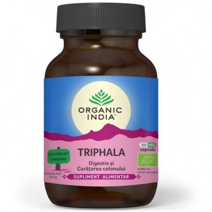 Triphala pt Digestie si Detoxifiere Colon 60 capsule Organic India