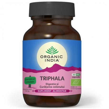 Triphala pt Digestie si Detoxifiere Colon 60 capsule Organic India