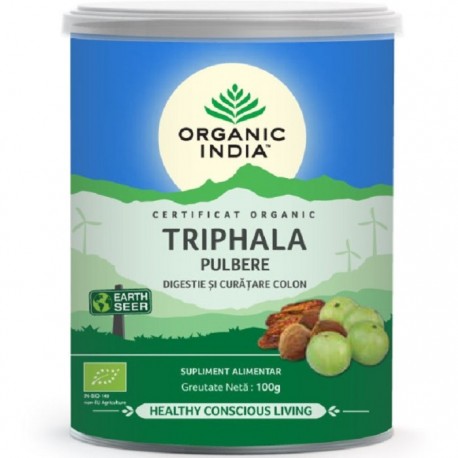 Triphala pentru Digestie si Detoxifiere Colon 100g Organic India