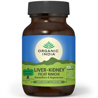 Ficat si Rinichi, detoxifiere si regenerare 60 caps Organic India