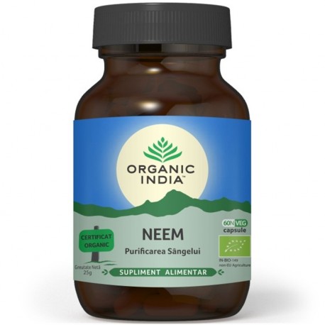 Neem, antibiotic si antifungic natural 60cps Organic India