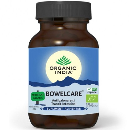 Bowelcare, sustine tranzitul intestinal 60 cps Organic India