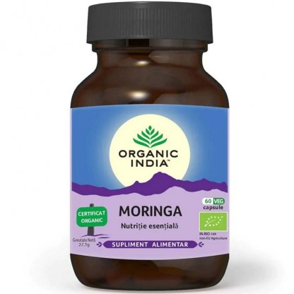 Moringa Bio, nutritie esentiala 60 capsule Organic India