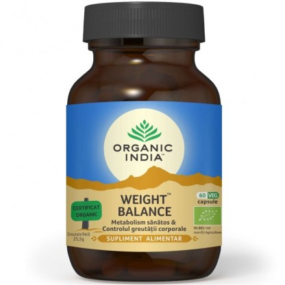 WT Balance, controlul greutatii 60 capsule Organic India