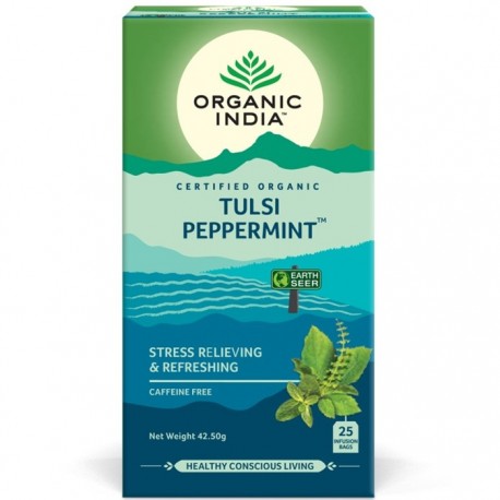 Ceai Tulsi (busuioc sfant) cu Menta 25 plicuri Organic India