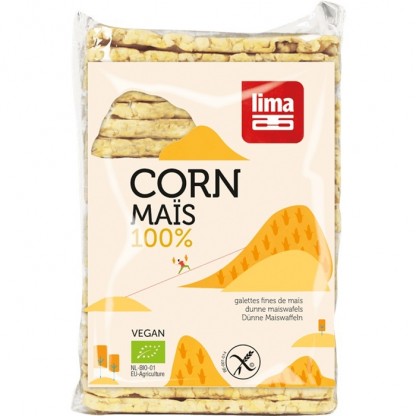 Rondele din porumb expandat cu sare bio vegan 140g Lima