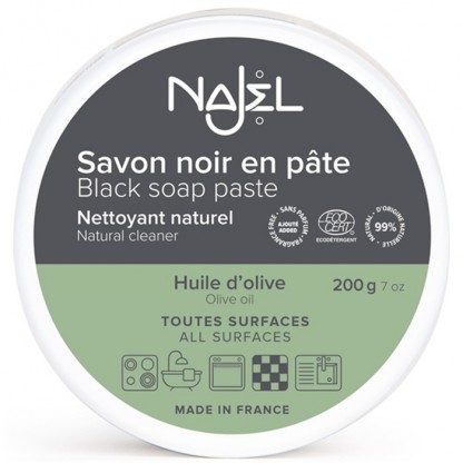 Sapun negru vegetal, pasta concentrata, degresant natural universal 200g Najel