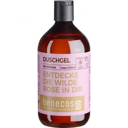 Gel de dus cu trandafir salbatic bio 500ml Benecos