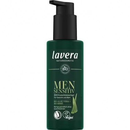 Gel sensitiv pt barbati, spalare fata si barba 150ml Lavera