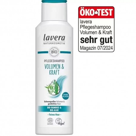 Sampon pentru volum si par puternic cu bambus si alge bio 250ml Lavera