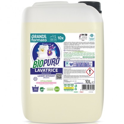 Detergent pentru rufe albe si colorate cu iris si orhidee hipoalergen ecologic 10l Biopuro