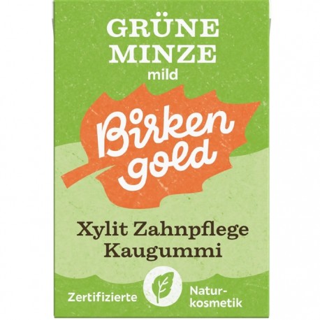 Guma de mestecat cu aroma usoara de menta 20 drajeuri 28g Birkengold
