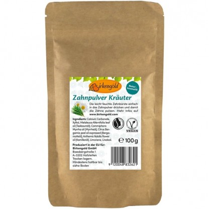 Pasta de dinti pudra cu musetel, refill 100g Birkengold