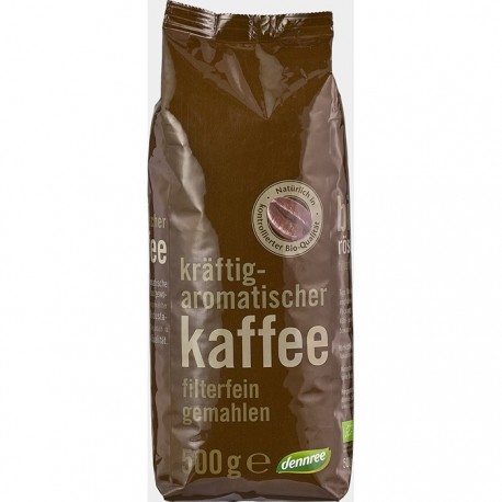Cafea prajita macinata bio 500g Dennree