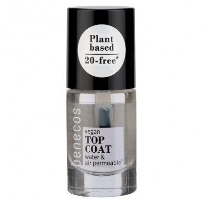 Lac de unghii natural si top coat Crystal, vegan 5ml Benecos