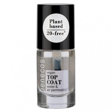 Lac de unghii natural si top coat Crystal, vegan 5ml Benecos