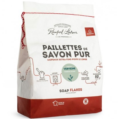 Fulgi de sapun pur pentru spalarea rufelor Verveine 750g Rampal Latour