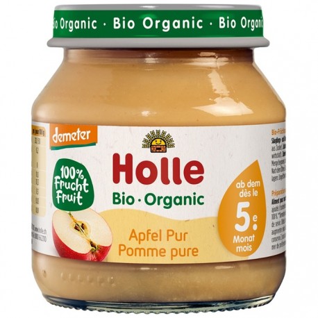 Piure bio de mere pentru copii +5luni Holle 125g