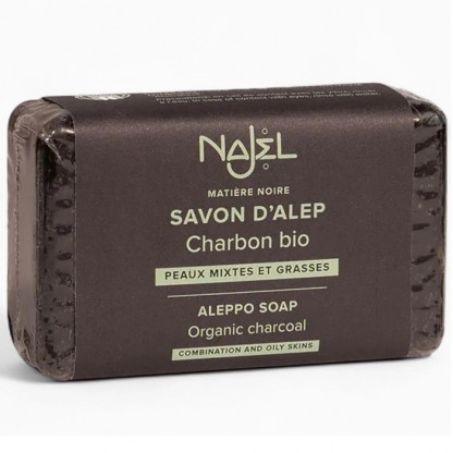 Sapun de Alep purificator cu carbon 100g Najel