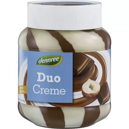 Crema duo de ciocolata cu alune si lapte bio 400g Dennree