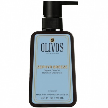Gel de dus Zephyr Breeze cu ulei de masline si parfum de Hammam 750ml Olivos