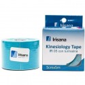 Bandaj kinesio elastic adeziv cu turmalina, bleu 5m Irisana