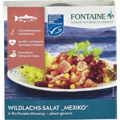 Salata somon salbatic in dressing picant bio 200g Fontaine
