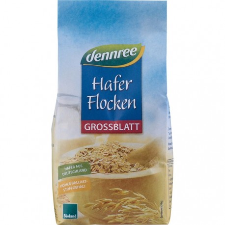 Fulgi mari de ovaz bio 500g Dennree