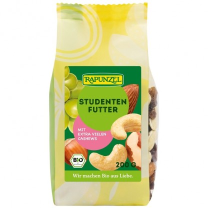 Amestec studentesc cu stafide bio 200g Rapunzel